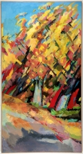 Ilya Kabakov, Emergency Exit, 1993, oil on canvas, 93.98 x 50 in 