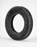 Wim Delvoye, Untitled (Car Tyre), 2011, Handcarved car tyre , Ø 68 x 13 cm # DELV0031 