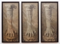 Alfredo Esquillo, The Colony, 2016, Oil on canvas, 152 x 61 x 3 cm (Triptych) 