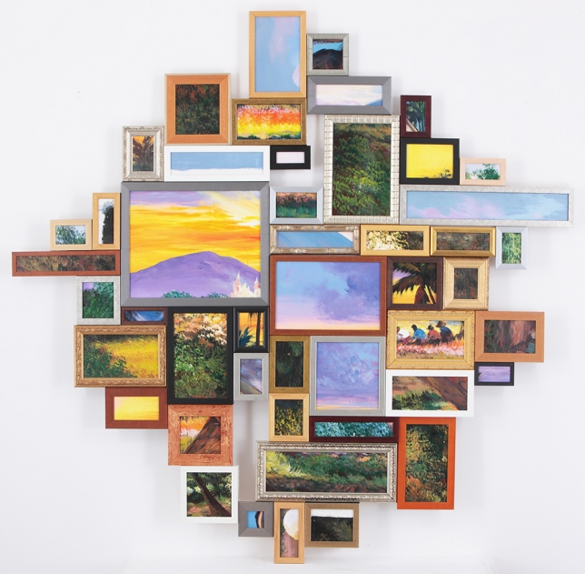 Isabel & Alfredo Aquilizan, Landscape Painting 2 (s2370), 2010, Oil on canvas, picture frames, 127 x 202 cm, AQUI0001 