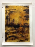 Hugo McCloud, Untitled, 2014, Rust metal pigment and liquid tar on paper, 72 x 51 cm, CLOU0002 