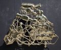 Entang Wiharso, Wagon for Double Protection, 2014, Brass, thread, color pigment, 165 x 150 cm | 64.96 x 59.06 in, # WIHA0105 