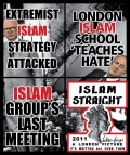 Gilbert & George, ISLAM STRAIGHT, From: London Pictures, 2011, 4 panels , 151 x 127 cm | 59.45 x 50 in, # GILB0129 