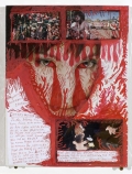 Thomas Hirschhorn, Ohne Titel , 1998, collage made of wood, plastic foil marker, ballpoint, photo, elements of card, tape, 36 x 27,5 x 2 cm | 14.17 x 10.83 x 0.79 in 