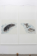 Qiu Zhijie, Diaoyu Island or Senkaku Shotou (diptych), 2014, Ink on paper, 90 x 90 cm | 35.4 x 35.4 in  , ZHIJ0016 