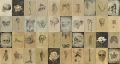 Agus Suwage, Eros Kai Thanatos #1, 2010, Watercolour and tobacco juice on paper 40 Pieces each, 56 x 42 cm | 22.05 x 16.54 in # SUWA0014 