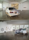 William Cordova, (in collaboration with: Carlos Sandoval de Leon and Mark Aguillar), Moby Dick(Tracy) (after Ishmael, Chico de Cano y Arthur McDuffie), 2008, mixed media on reclaimed police car, 121,92 x  193,04  x 274,32 cm /48 x 76 x 108 in, CORD0149 