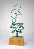 Anton Henning, Blumenstilleben No. 340 (AH2006-194), 2006, bronze sculpture with pedestal, 85.24 x 31.5 x 32.28 in, edition 2/3+2 AP 