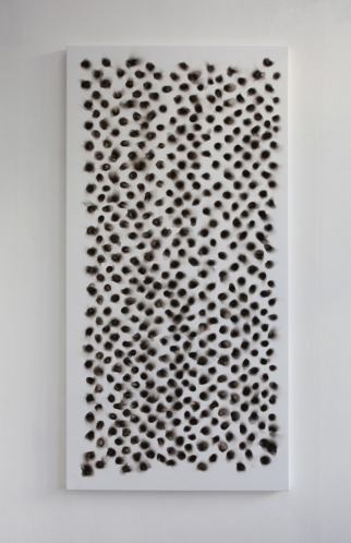 Henk Peeters, Pyrography #01, 1962 / 2011, smoke on plastic, 180 x 90 cm | 70.87 x 35.43 in, # PEET0001 