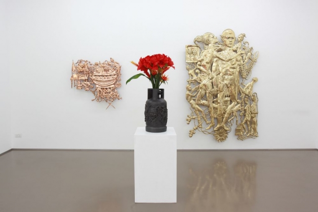 Entang Wiharso, Trilogy, Installation view, ARNDT Singapore, 2014 
