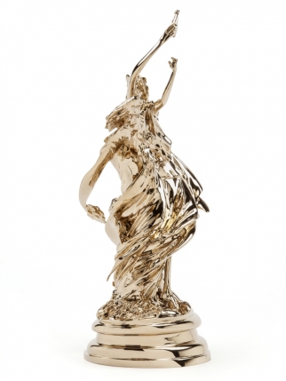 Wim Delvoye, Deux Bacchantes (Counterclockwise) , 2010, Polished bronze, 72 × 28 × 30 cm, DELV0055 